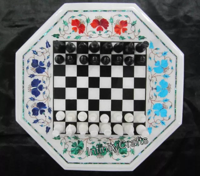 Marble Chess Board Modern Pietradura Multi Colour Chess Blocks