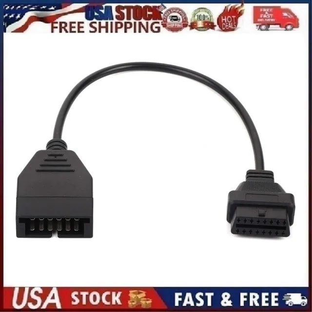 12 Pin OBD1 to 16 Pin OBD2 Convertor Adapter Cable Fits GM Diagnostic Scanner