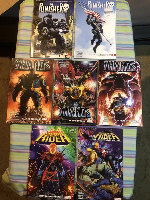 Marvel’s Punisher War Machine, Thanos, Cosmic Ghost Rider TPB Lot Frank Castle