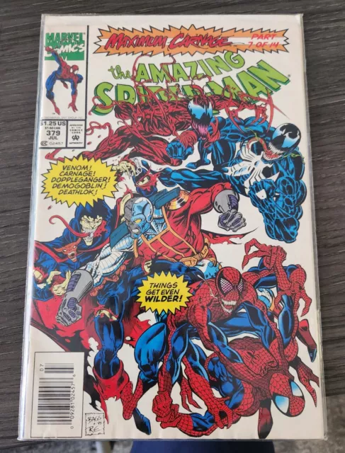 The Amazing Spider-Man #379 Marvel 1993 Maximum Carnage Venom VF+