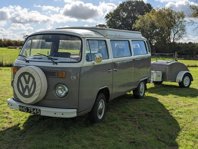 VOLKSWAGEN VW T2 Devon Camper Van Bay Window 1978 + Matching Tear Drop ...