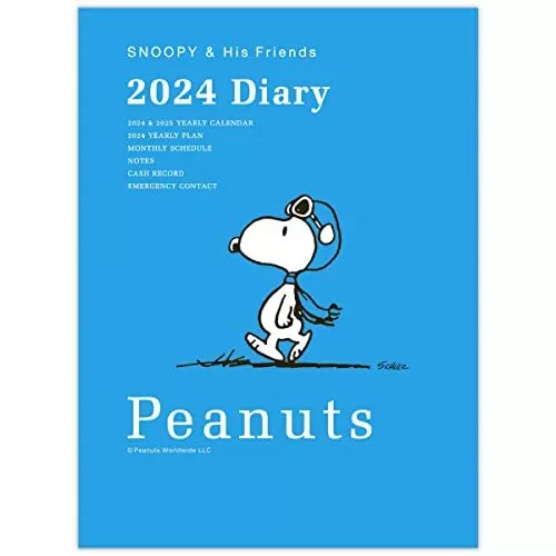 JAPAN HALLMARK SNOOPY Notebook 2024 A6 Monthly Flying Ace schedule book