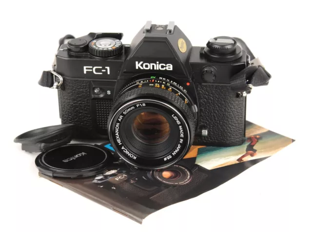 Konica FC-1 SLR 35mm Film Camera +  Hexanon 50mm f1.8 lens (4183BL)