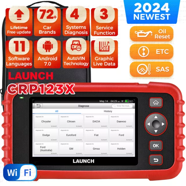 2024 LAUNCH CRP123E CRP123X Pro Voiture Lecteurs code scanners OBD 4 Systèmes FR