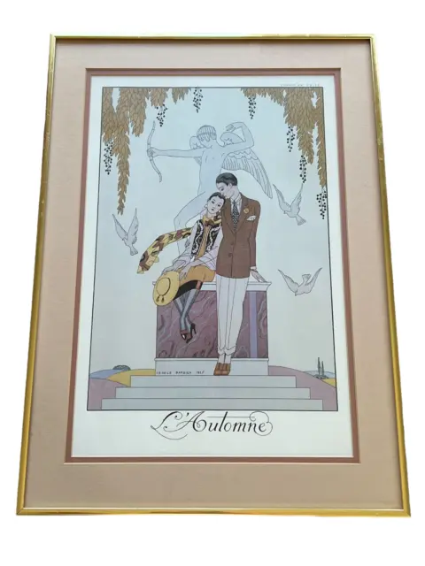 George Barbier "L'Automne" 1925 Framed Print