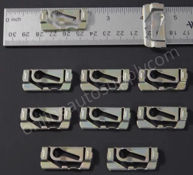 65-69 GM Front Windshield Rear Window Reveal Moulding Molding Trim Clips 10pcs K