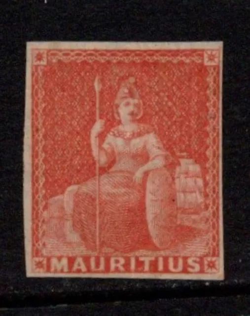 Mauritius - 1858 (6d) vermillion SG 28 mint Cat £70 (Lot 3 )