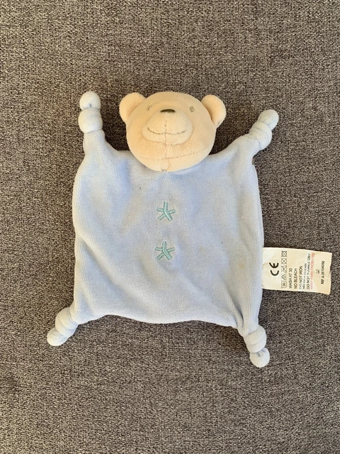 Doudou Plat Ours Bleu Étoiles Absorba