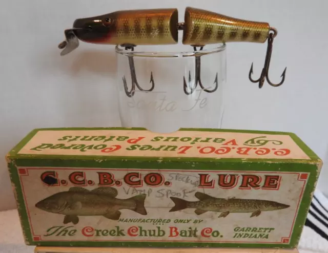 ANTIQUE CREEK CHUB Bait Company 2600 Jointed Pikie Lure With Box Glass  Eyes EX $102.87 - PicClick AU