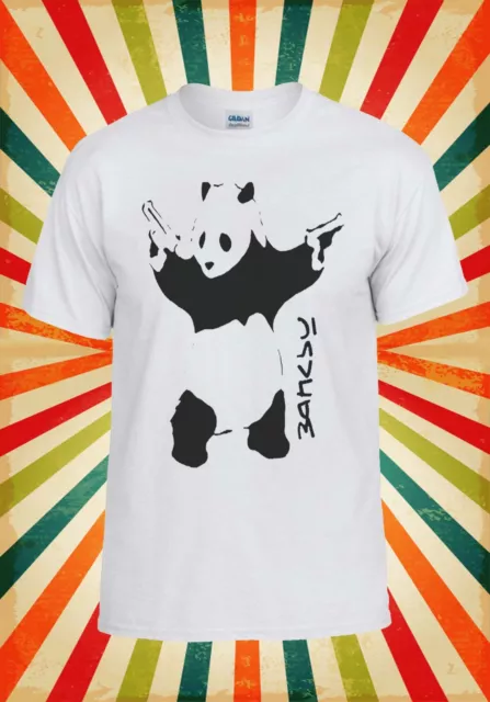 Banksy Panda Street Art Graffiti Fantastici Uomo Donna Gilet Tank Top Unisex 644