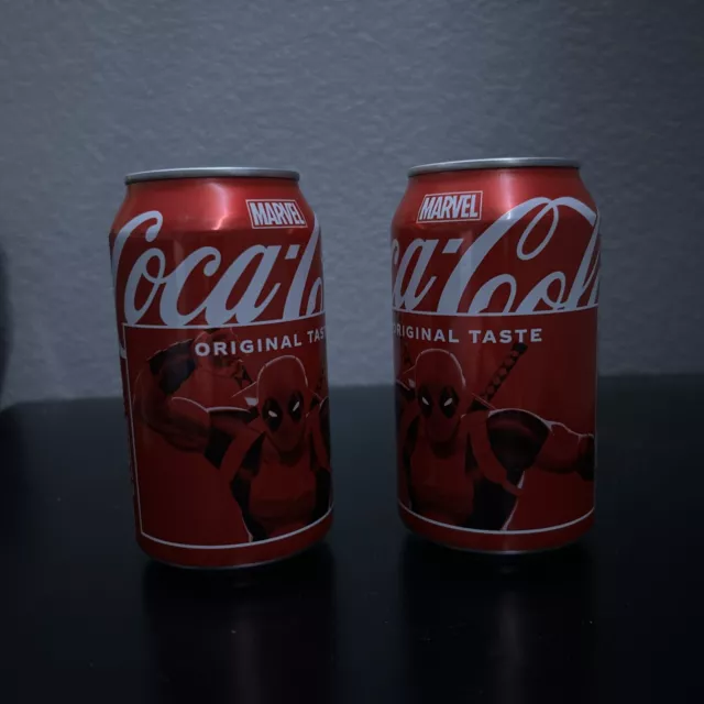 Marvel Coca Cola Deadpool Cans (2 Pack) UNOPENED