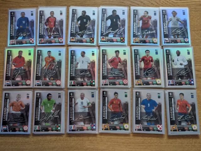 Match Attax Euro 2024 - Legends Signature Style - Full Set of 18 Cards