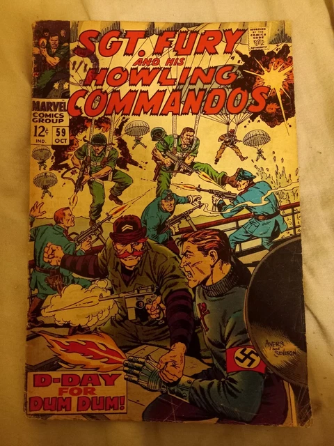 Sgt Rouf SGT FURY AND his howling commandos #59 1968 Marvel Comics EUR 4,59 ...