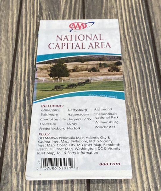 2006 - 2008 AAA National Capital Area Map Special Area Series Annapolis Luray