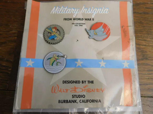 Insignia Militar Segunda Guerra Mundial Disney 3 Pines INCOMPLETOS Vol 1 de 1500 Dumbo Pig