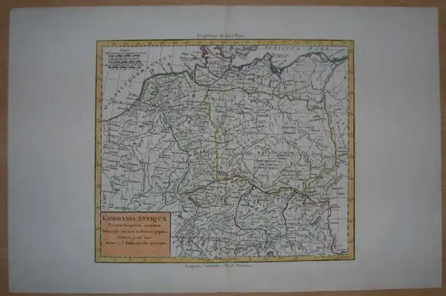 1825 Delamarche map GERMANIA ANTIQUA