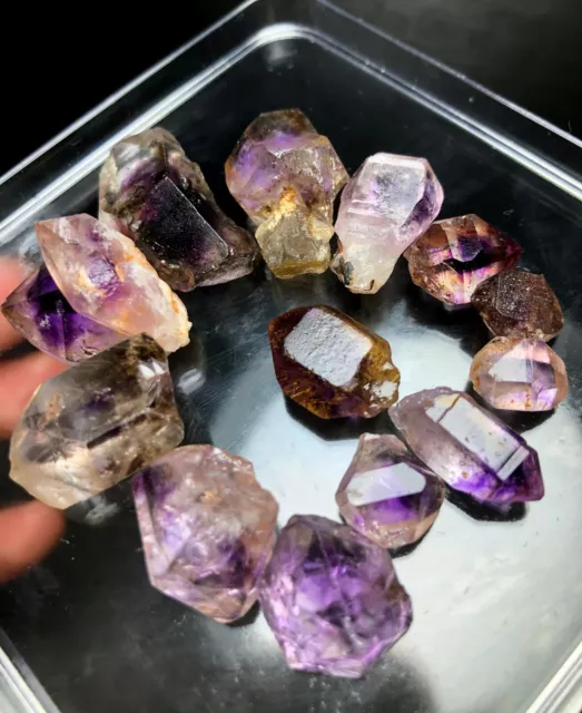 43g 13pc  Diamond Grade Super Seven Skeletal Amethyst Quartz Crystal  V790