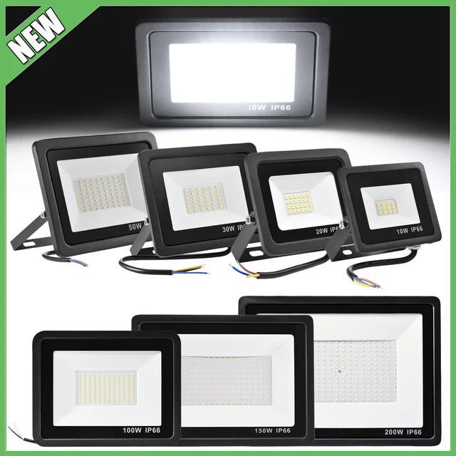 LED Fluter Strahler 10W 30W 50W 100W SMD Außen IP65 Scheinwerfer Flutlicht 230V