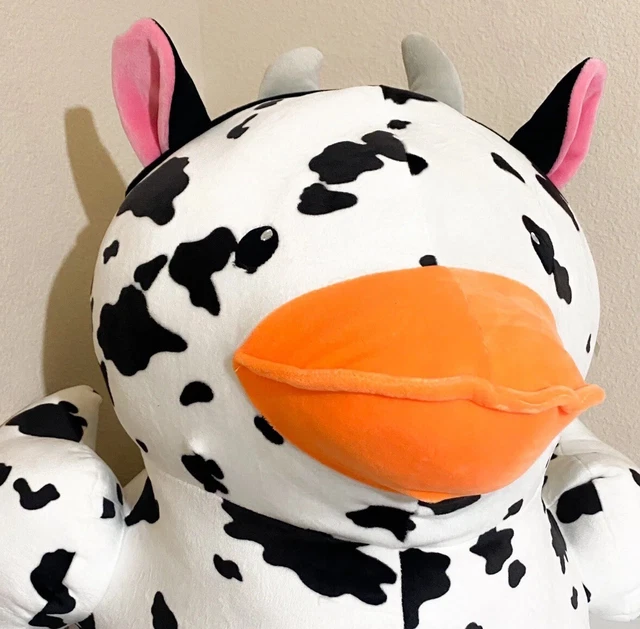WAY TO CELEBRATE Jumbo 24” Cow Print Rubber Ducky Duck Plush NEW 2024