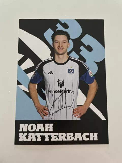 Noah Katterbach AUTOGRAMMKARTE HSV HAMBURGER SV 2023/24 NEU NEUZUGANG
