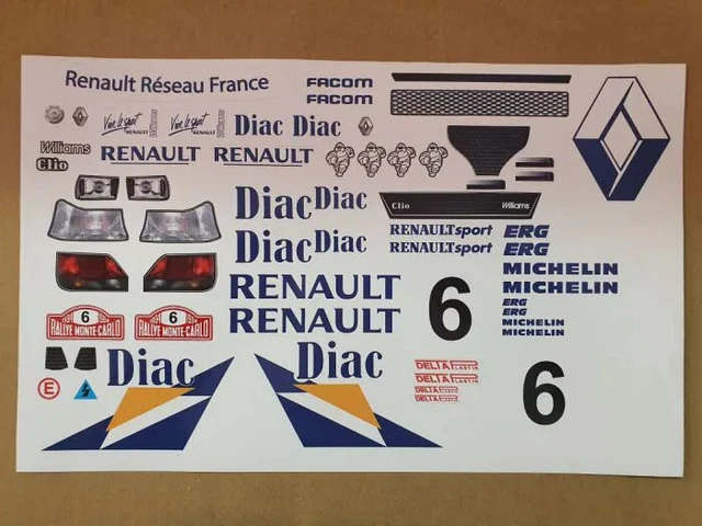 DECALS 1/43 REF 1796 Renault Clio Courtois Rallye Monte Carlo 2016 Wrc