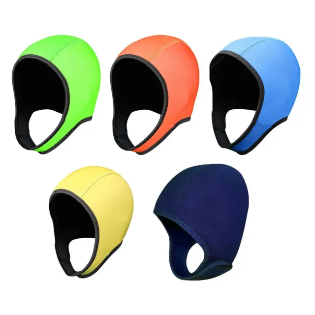 Diving Hood Swim Hat, Neoprene Wetsuit Hood Headgear with Chin Strap, Swimming