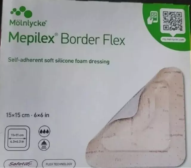 Molnlycke Mepilex Border Flex 595400 6x6” Box of 5