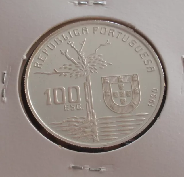 Portugal - 100 Escudos - 1990 - Camilo Castelo Branco - silver - Proof 2