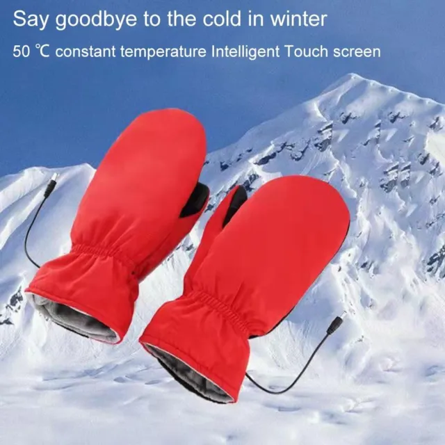 Gants chauffants d'hiver Gants de ski Gants coupe-vent USB Électrique Thermique