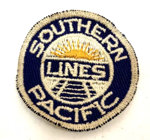 Vintage SOUTHERN PACIFIC LINES RAILROAD Small 2" Embroidered Patch (B26)