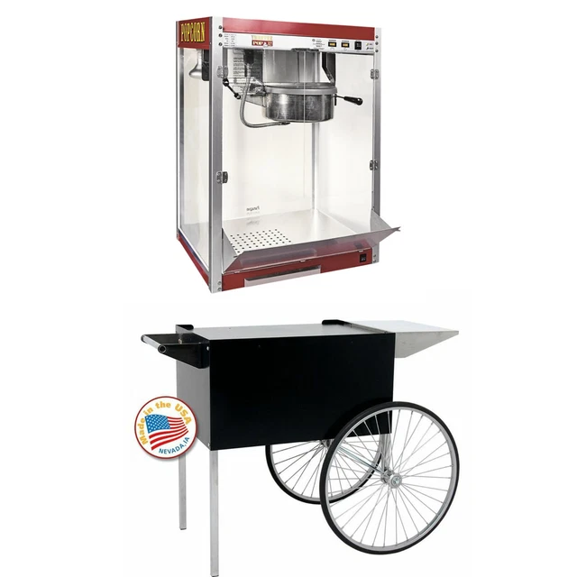 Paragon 1112110 Commercial Theater 12 oz. Popcorn Machine and Cart Combo
