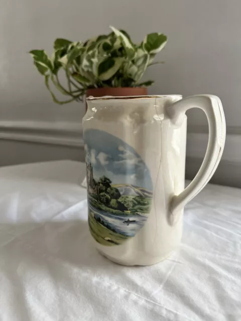 Arklow Pottery Ireland Ceramic Pitcher “Ross Castle Killarney”  *Read Desc.* 3