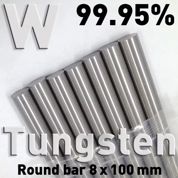 Wolfram W 99,95% rein Element rund Stab Elektrode Metall 8 x 100 mm Anode pure 2