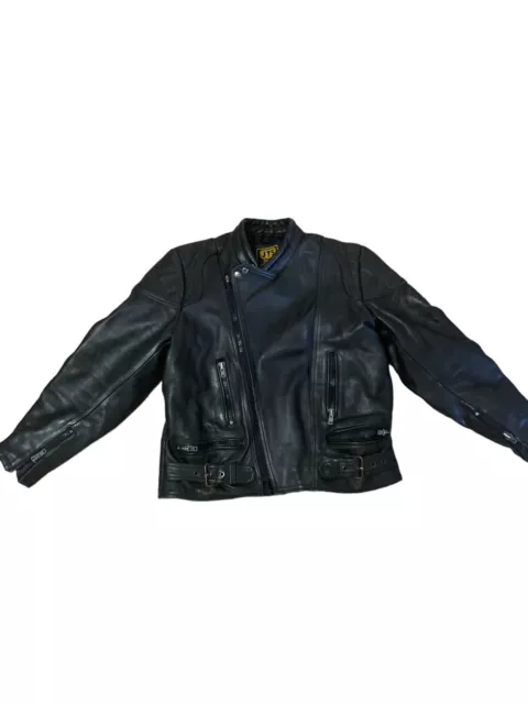 A SUPERB  CLASSIC JTS 'PISTOL LEATHER JACKET sz 46 CHEST