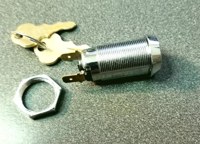 On/Off Key Switch Lock Keyed Alike, Key Removable in OFF Position With 2 Keys