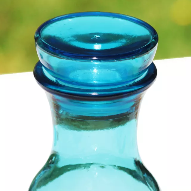 Pot / flacon / bocal d'apothicaire vintage Lever en verre bleu 250 ml 3