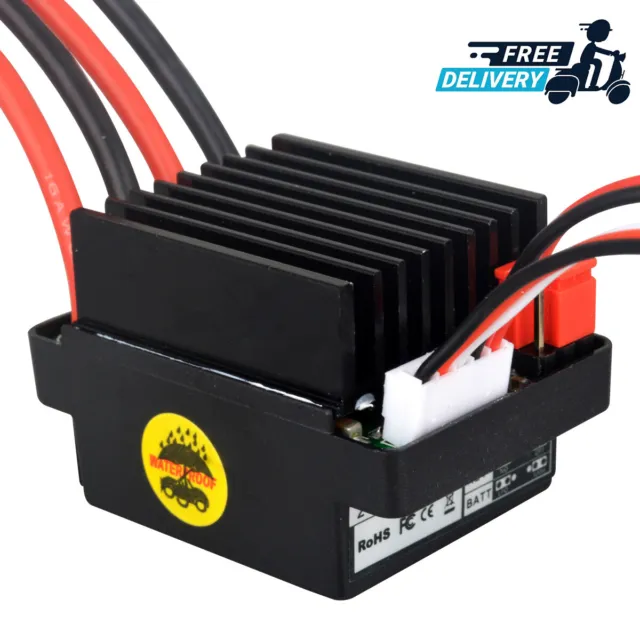 For RC Boat Car Double Way 320A ESC Brush Motor Speed Controller w/ Cooling Fan
