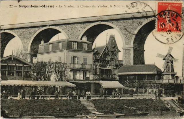 CPA NOGENT-sur-MARNE Le Viaduc, le Casino du Viaduc, le Moulin (65675)