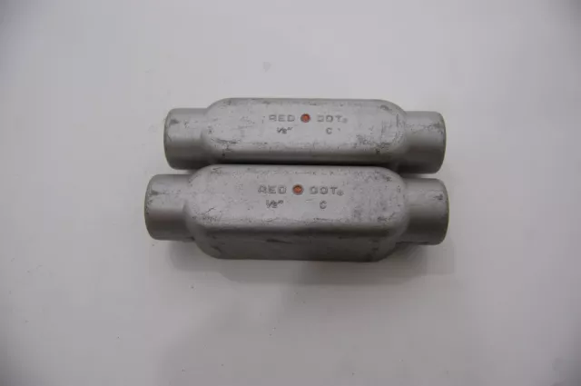 LOT OF 2 Red Dot Form C Conduit Body 1/2"