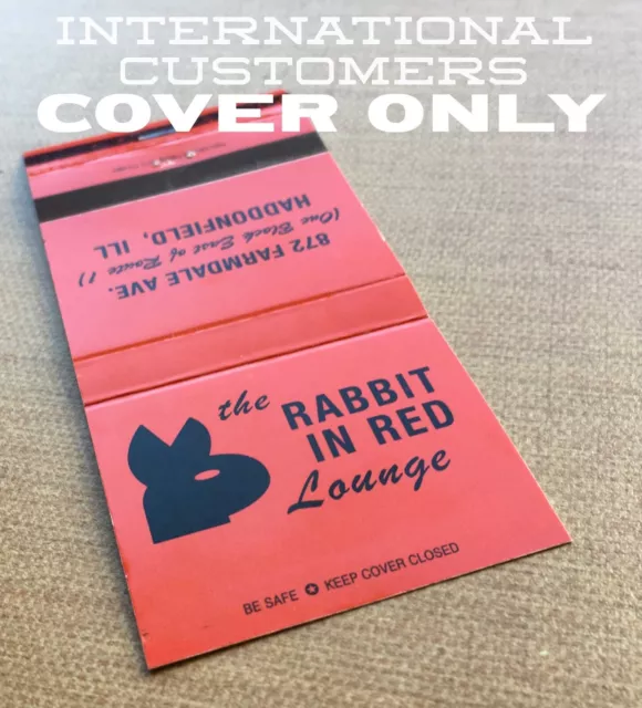 Rabbit In Red Lounge Match Book - COVER ONLY Halloween Michael Myers Movie Prop