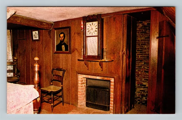 Salem MA, House Seven Gables, Cliffords Room, Massachusetts Vintage Postcard