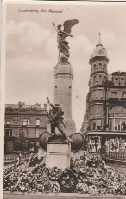 a northern ireland old postcard ulster irish londonderry military war memorial