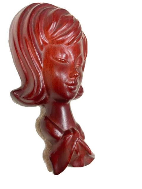 Cortendorf Rs, Maschera da Parete, Testa Teenager, Orig. 50er Jachre Ceramica