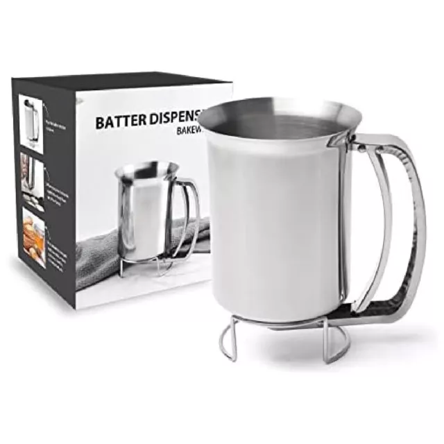 Pancake Batter Dispenser- Hold 3 Cups of Batter-For Baking Muffins and Cupcakes