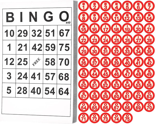 Lewtemi Vintage Bingo Board Game Classic Bingo Cards Bingo Game Wooden Bingo Set