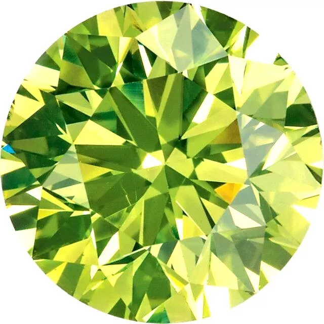 Natural Extra Fine Vivid Apple Green Diamond - Round - VS2-SI1 - Africa - Extra