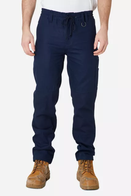 ELWD | Elwood Workwear | MENS ELASTIC WAIST WORK PANTS | Navy Stone Black EWD104