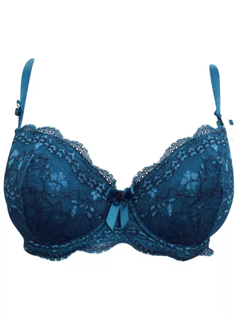 BOUX AVENUE BLUE Evie Floral Balconette Bra Size 28 to 36 A B C D F £9.99 -  PicClick UK