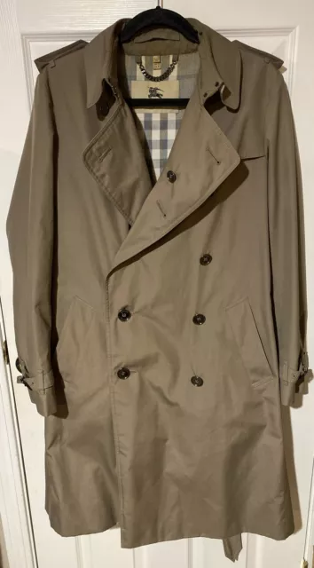 Burberry Belted Double Breasted Trench Coat Size: 14