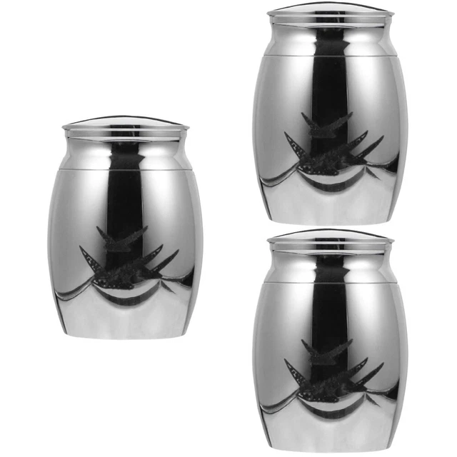 3 PIEZAS Mini tanque de cremación para mascota urna bolsa animal ataúd Cino Cinerary